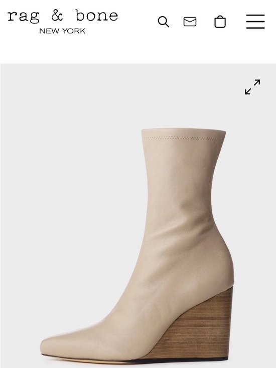 rag & bone Shoes - rag & bone Phoenix Wedge Bootie in Lightsand